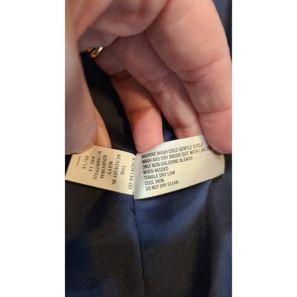 Gap The Academy Schoolboy Uniform 2 Button Blazer Womens 6 Navy Denim Edges - Picture 8 of 12